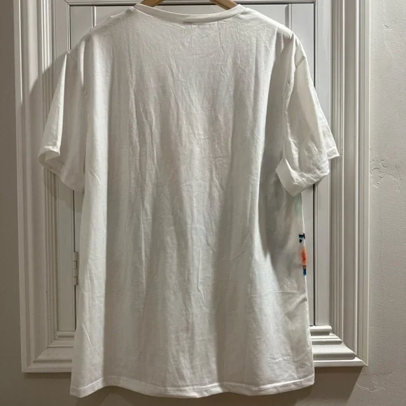 White T-Shirt with Kittens and Hummingbird - Size Xl - Picture 3 of 3